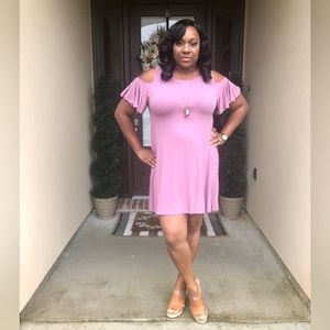 Blissful Cold Shoulder Dress